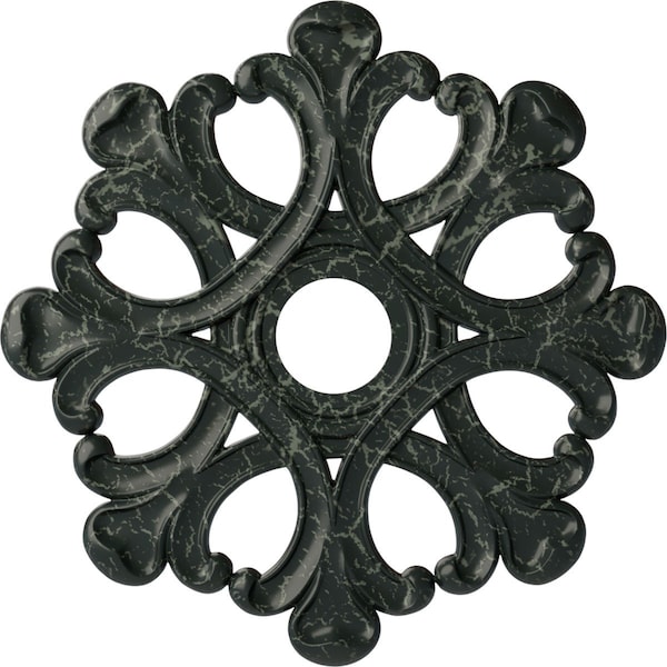Ekena Millwork Angel Ceiling Medallion (Canopies up to 4 3/8"), 20 7/8"OD x 3 5/8"ID x 1"P, Painted Turtle Crackle CM20ANPTC - main